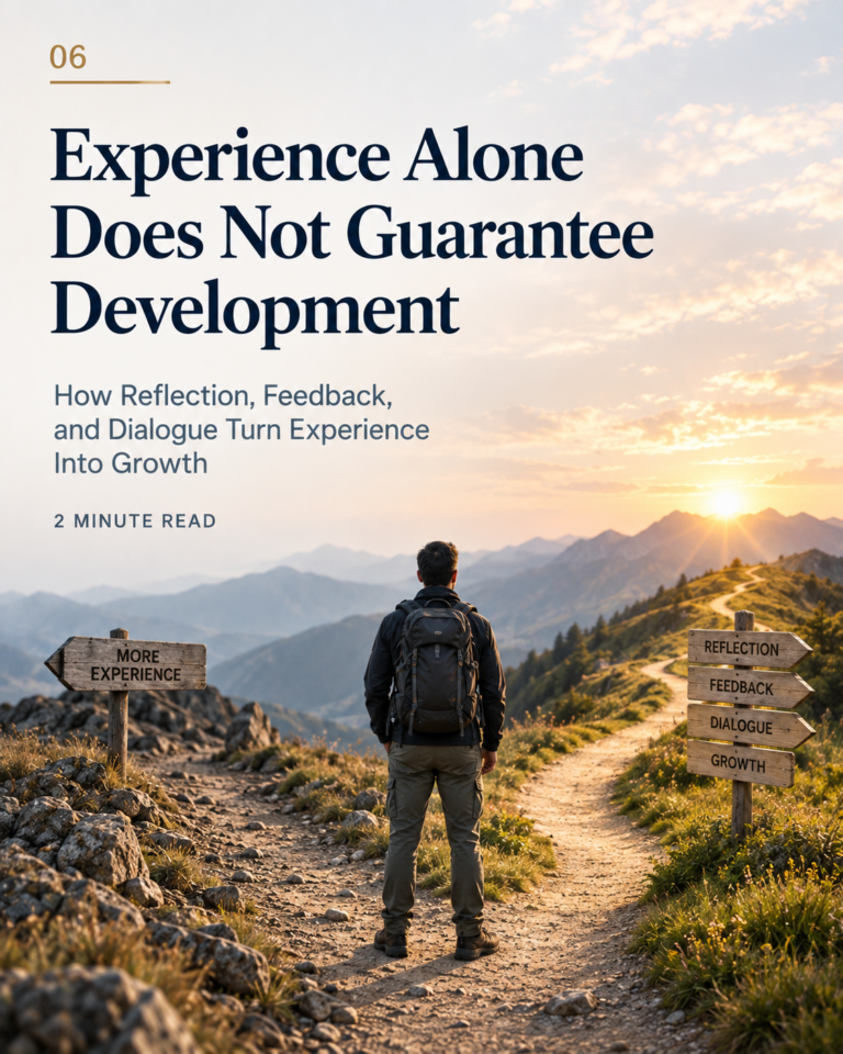Experience Alone Does Not Guarantee Development