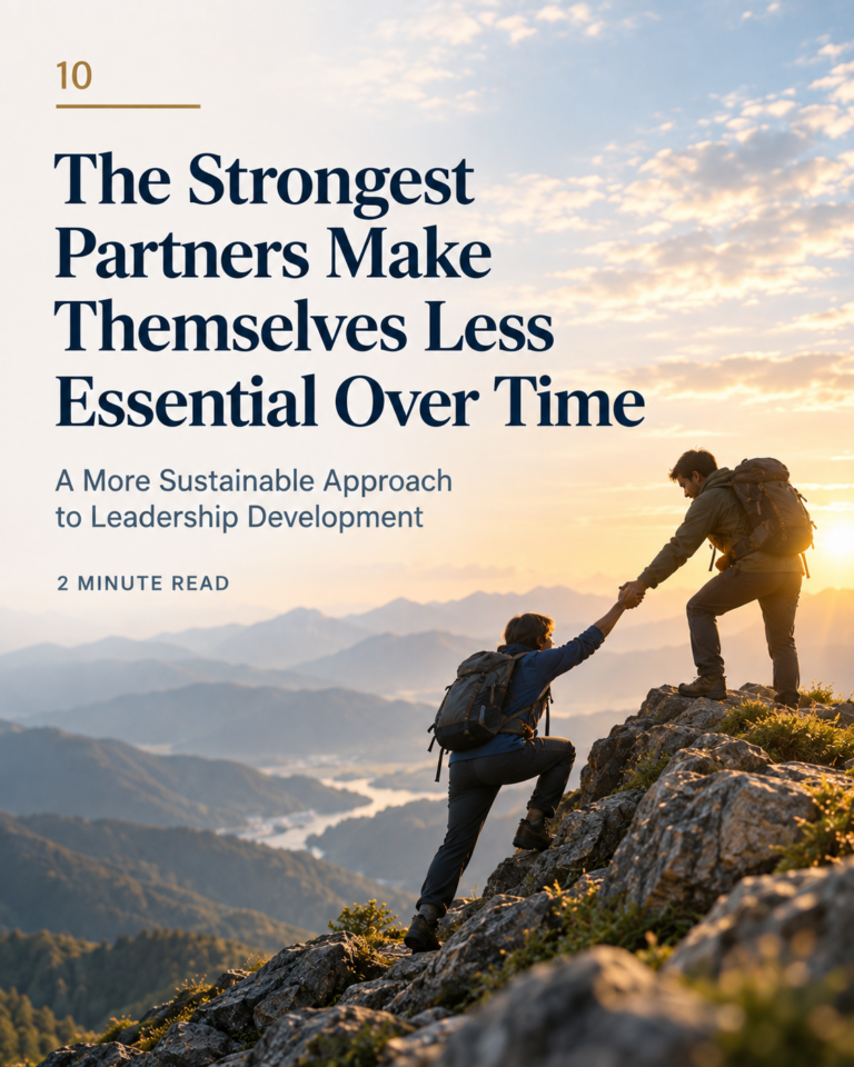 The Strongest Partners Make Themselves Less Essential Over Time